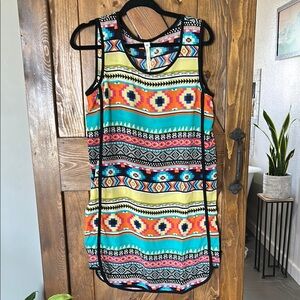 Colorful Aztec Patterned Dress